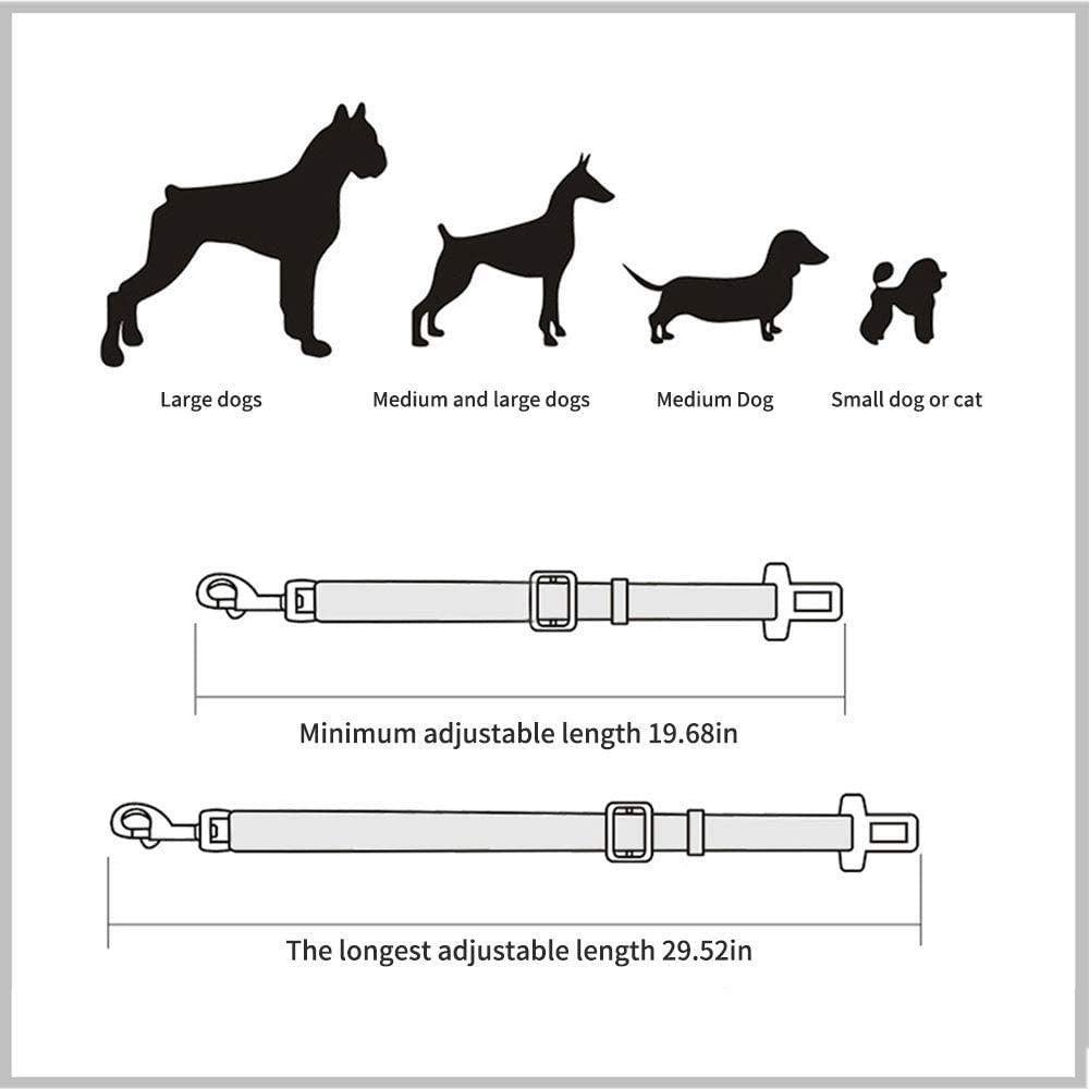 Ceinture de siège réglable pour animal de compagnie - Zevessa