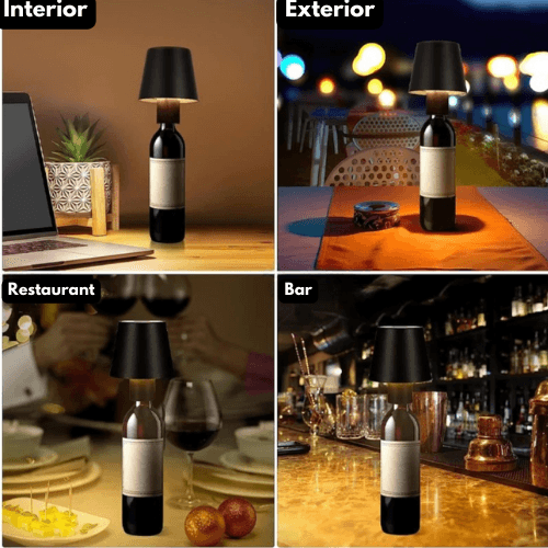 Upcycling Portable Bottle Lamp | LuxeGlow 