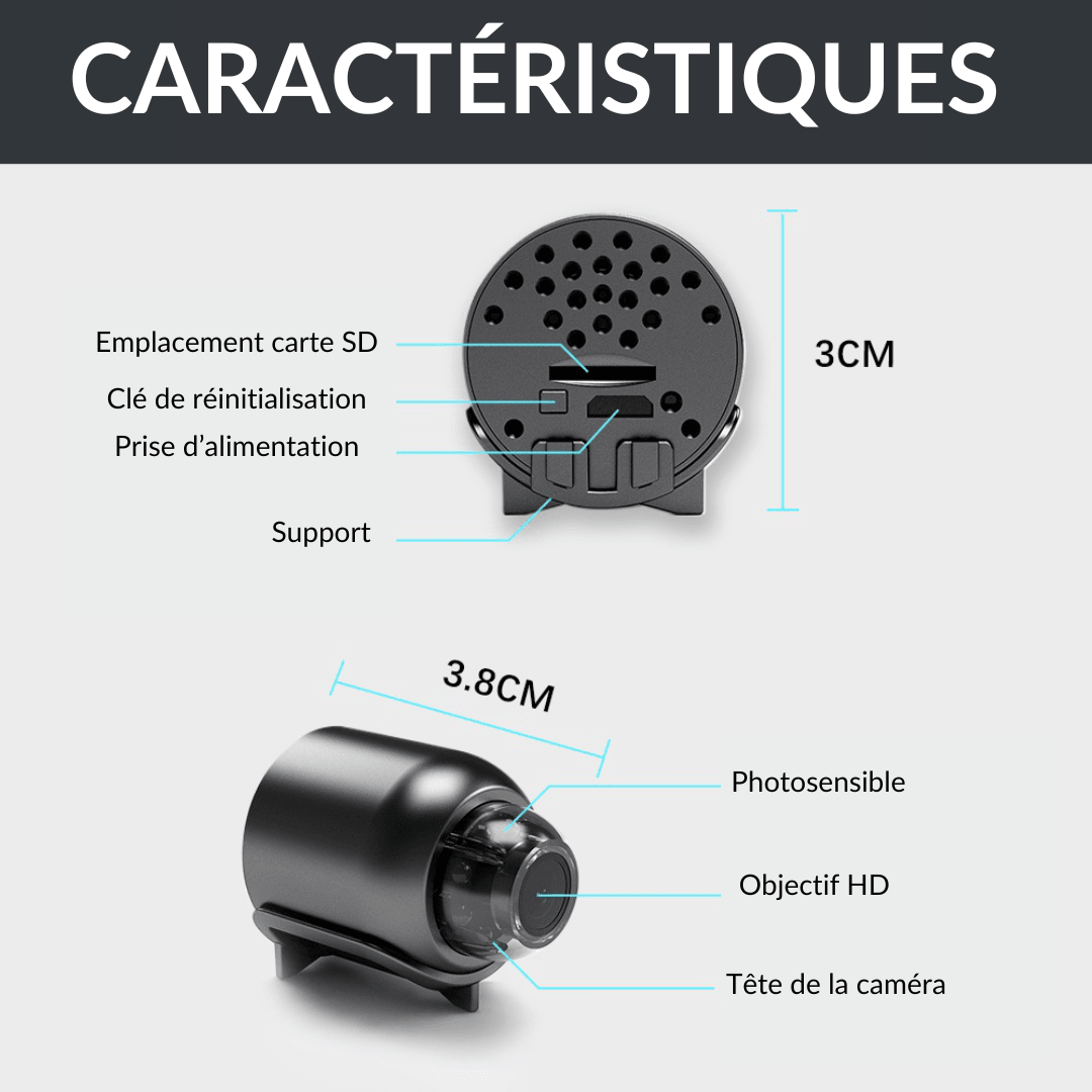 Mini caméra de surveillance | SpyLens - Zevessa
