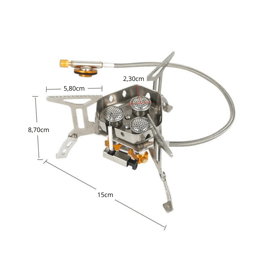 CampBlaze | Windproof Gas Stove for Camping 