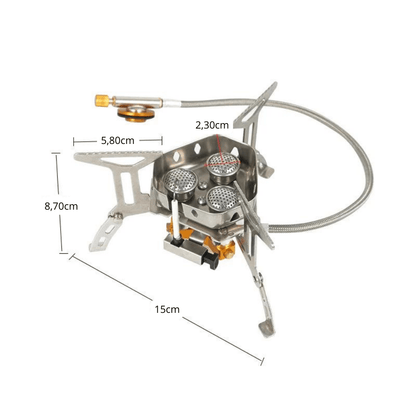 CampBlaze | Windproof Gas Stove for Camping 