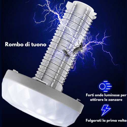 2 in 1 Lampada solare da campeggio UV per zanzare | LumoShield
