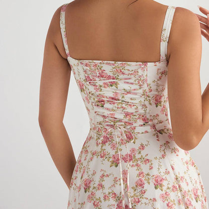 Vina | Robe bustier à motif - Zevessa