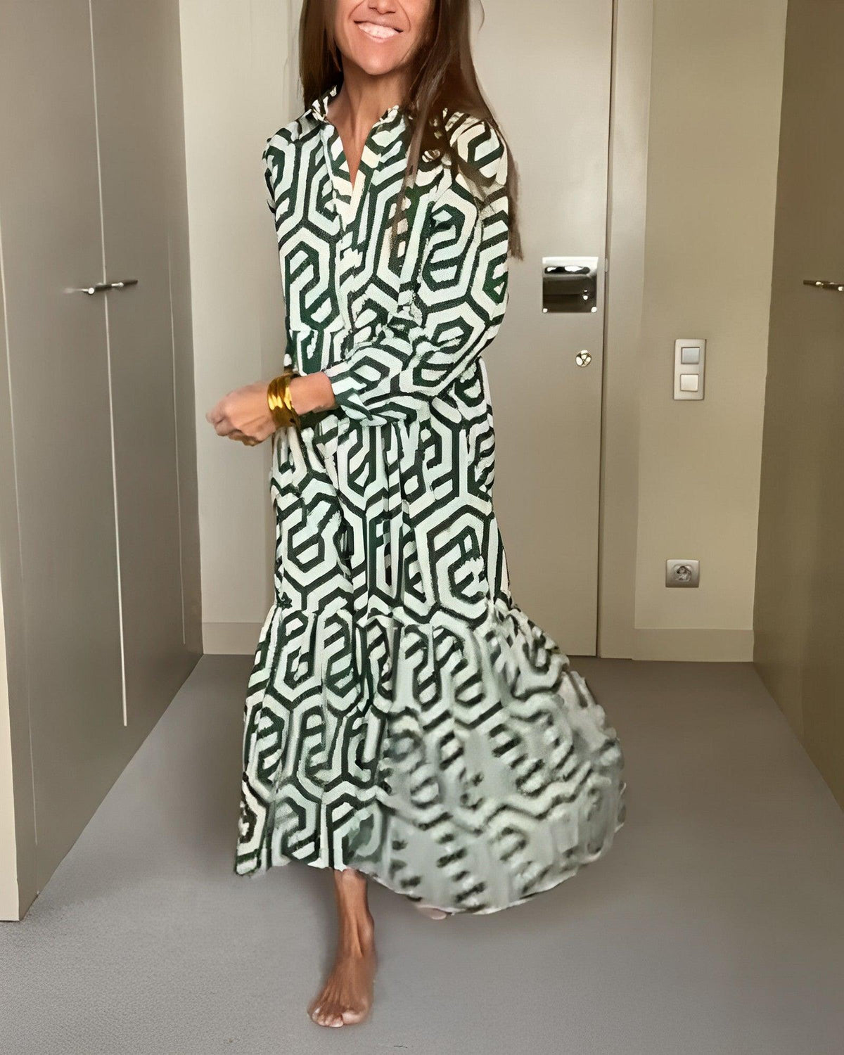 Iris | Robe à motif élégante - Zevessa