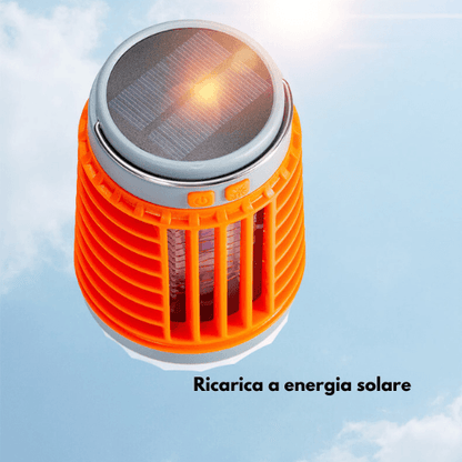 2 in 1 Lampada solare da campeggio UV per zanzare | LumoShield