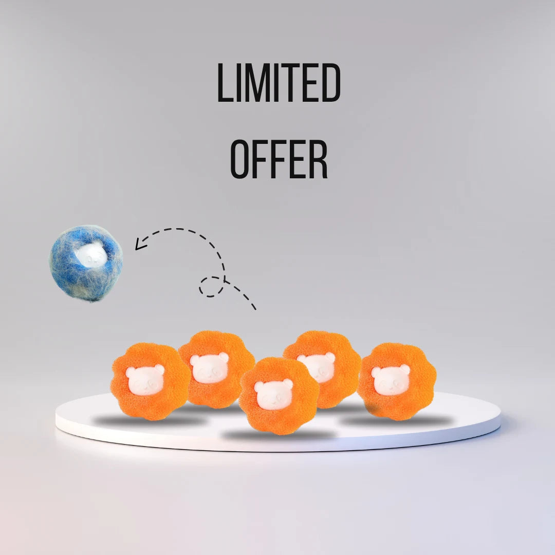 Hair-Free Laundry Balls x 5 - Sheddi