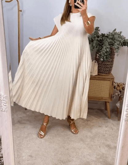 Matilde | Abito elegante senza maniche plissettato 