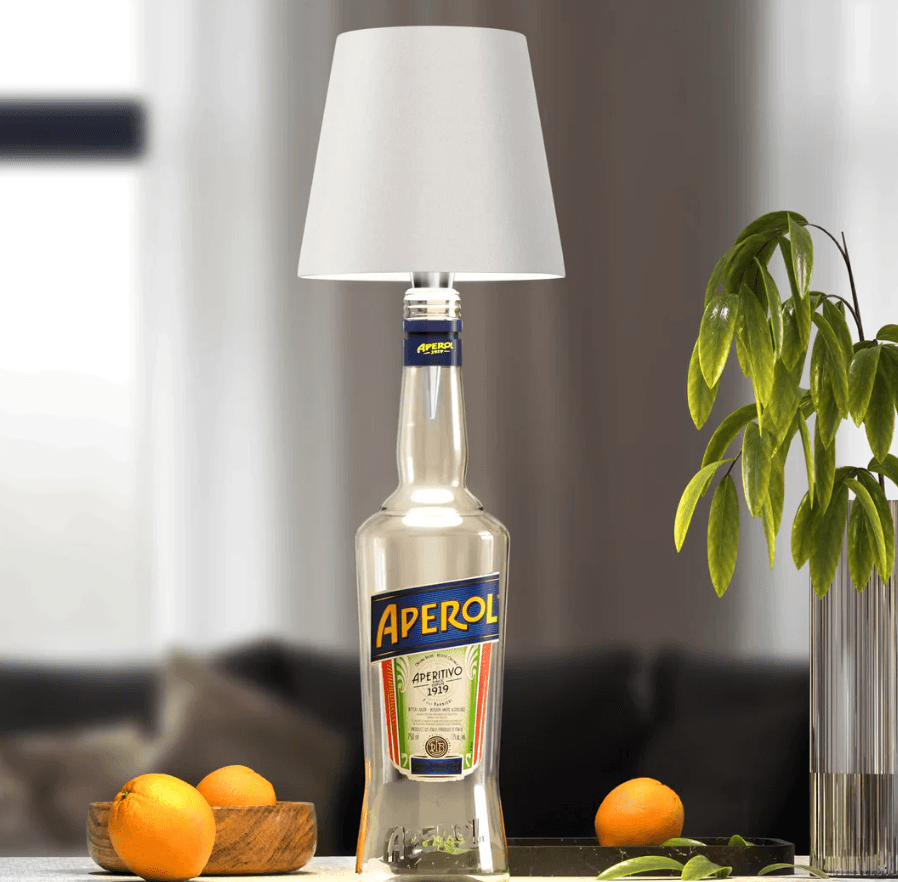 Upcycling Portable Bottle Lamp | LuxeGlow 