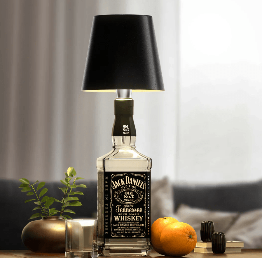 Upcycling Portable Bottle Lamp | LuxeGlow 