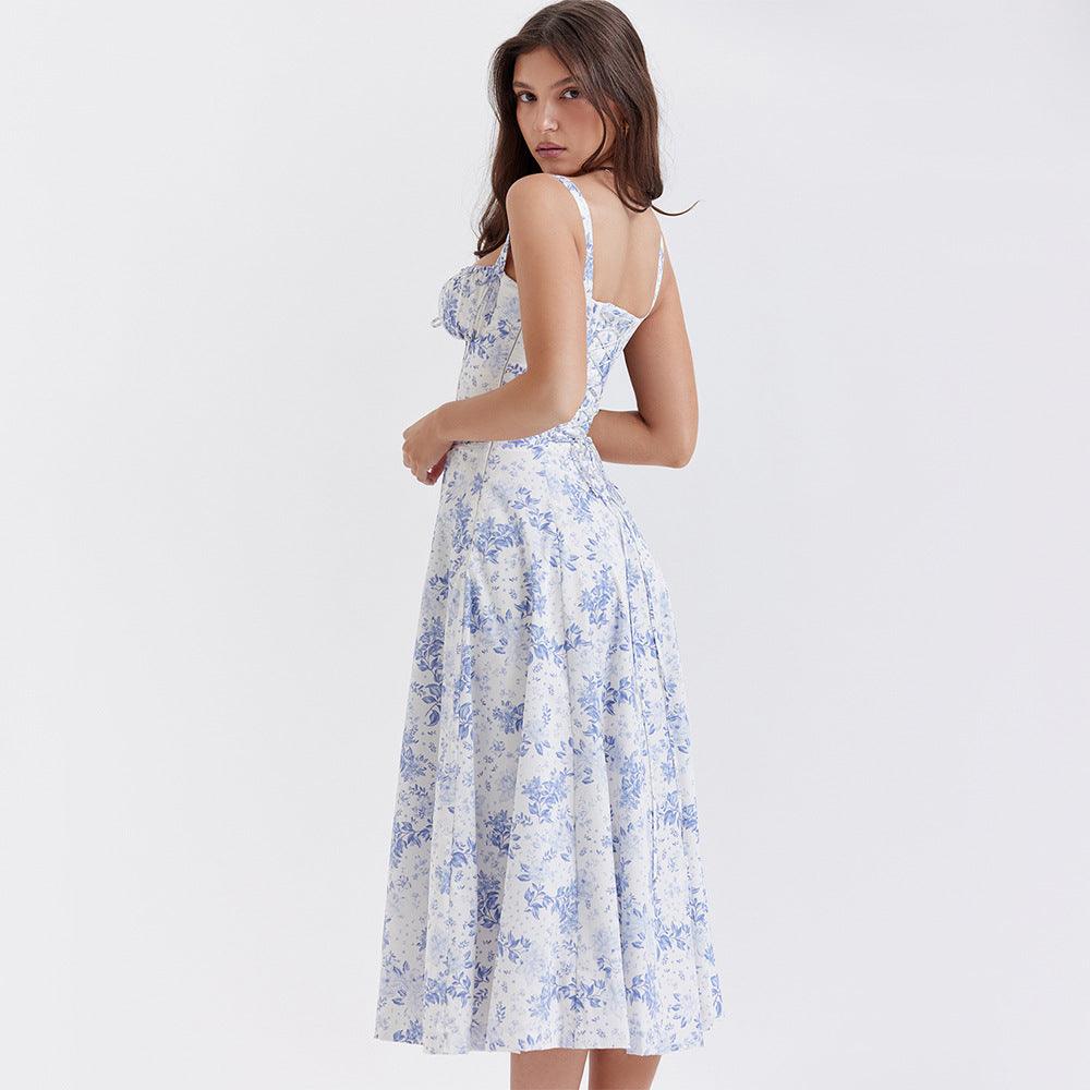 Vina | Robe bustier à motif - Zevessa