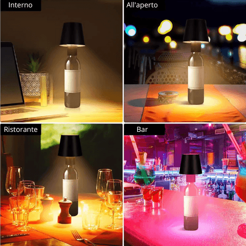 Lampada portable a bottiglia | LuxeGlow