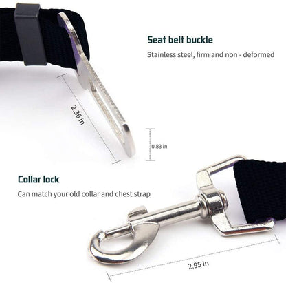 Ceinture de siège réglable pour animal de compagnie - Zevessa