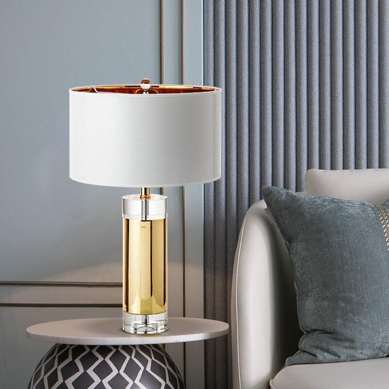 Lampe de Luxe en Cristal Doré - Zevessa