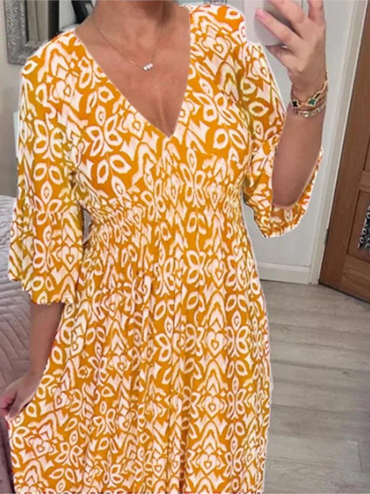 Chloé | Timeless floral print V-neck dress 