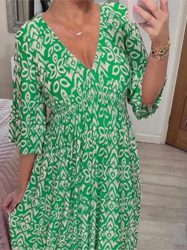 Chloé | Timeless floral print V-neck dress 