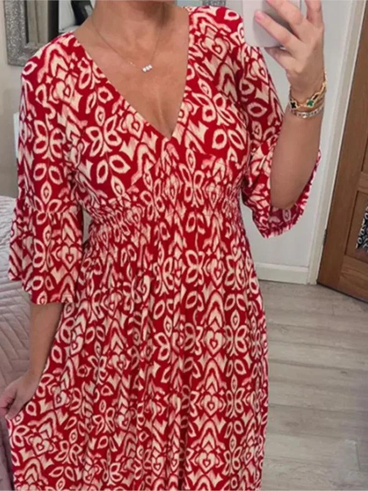 Chloé | Timeless floral print V-neck dress 