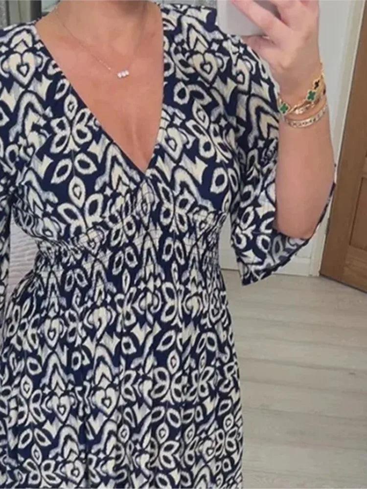 Chloé | Timeless floral print V-neck dress 