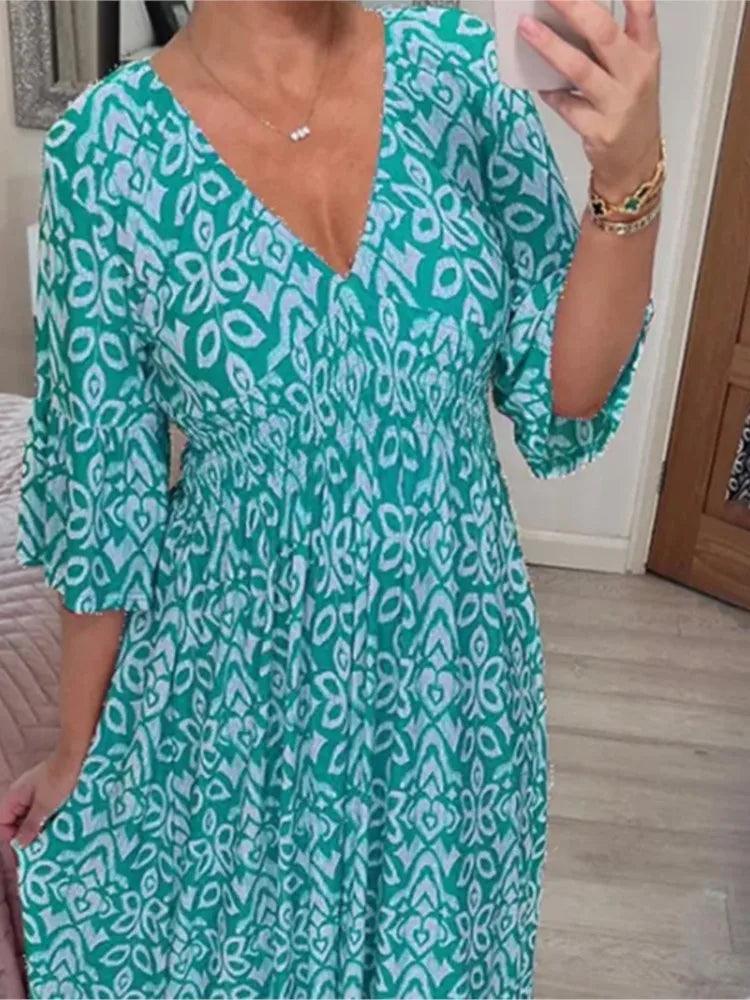 Chloé | Timeless floral print V-neck dress 