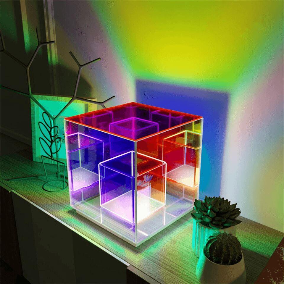 Lampe de table LED cube - Zevessa