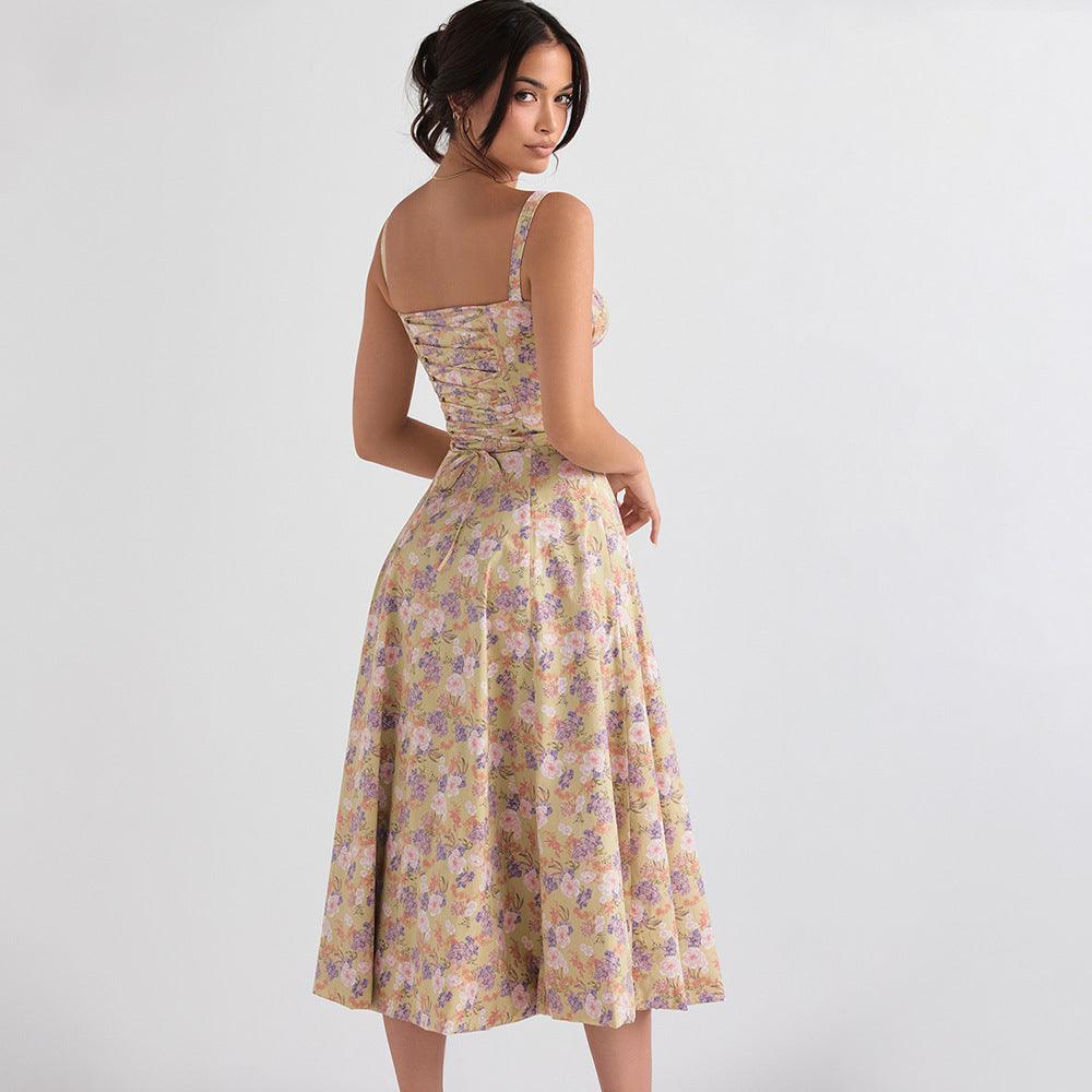 Vina | Robe bustier à motif - Zevessa