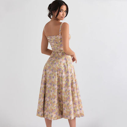 Vina | Robe bustier à motif - Zevessa