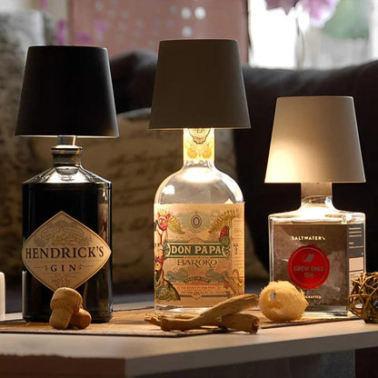 Upcycling Portable Bottle Lamp | LuxeGlow 