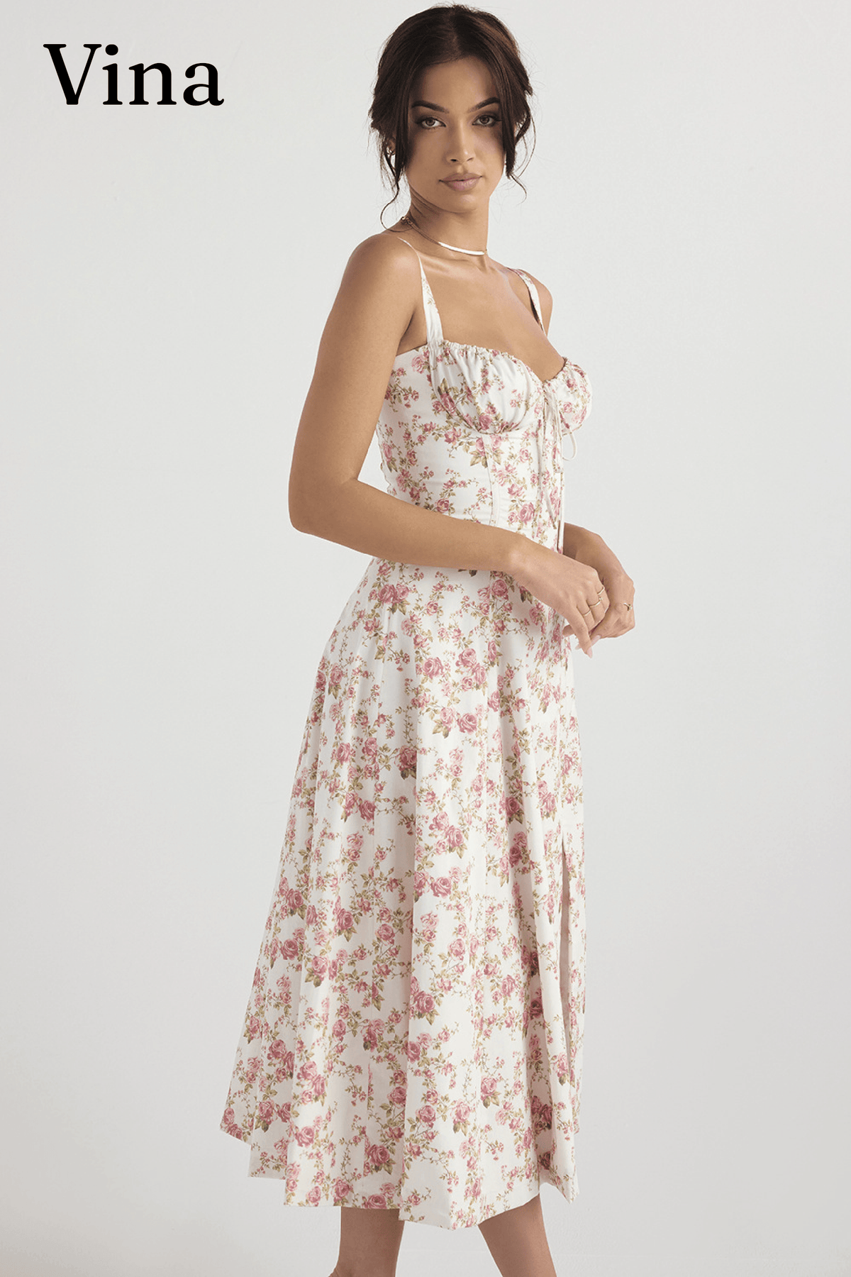 Vina | Robe bustier à motif - Zevessa