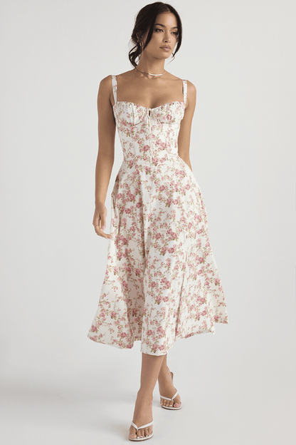 Vina | Robe bustier à motif - Zevessa
